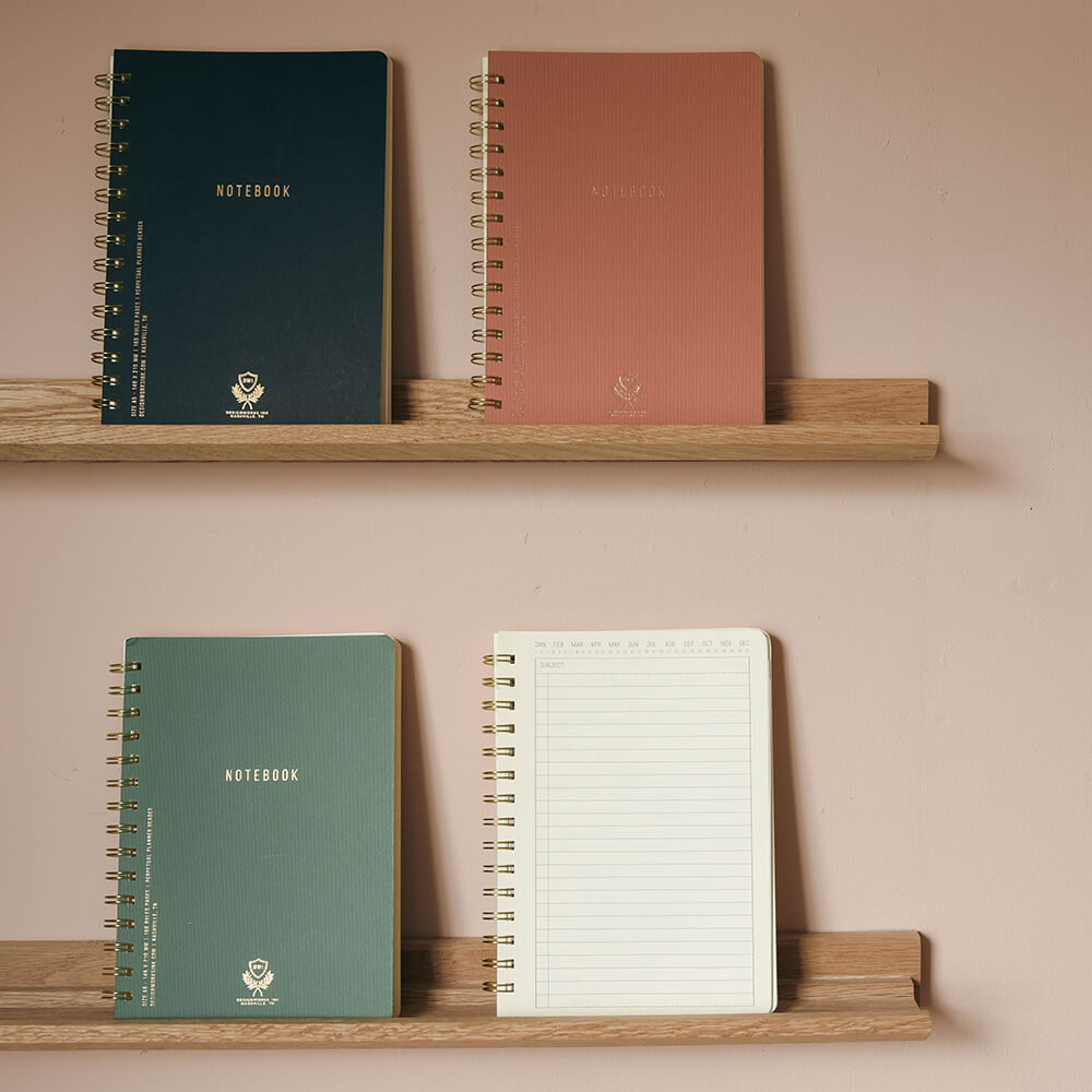 Premium Twin Wire Crest Notebook - A5 Size, 80 Sheets, College Ruled Paper for School, Office & Journaling - Perfect for Note Taking, Sketching & Gift Giving
