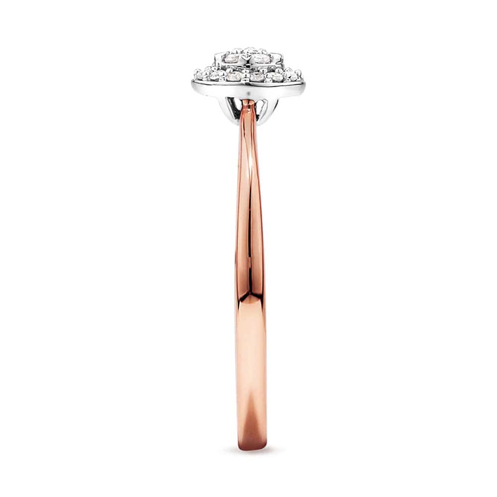 Lab Grown Diamond Promise Ring - Round Cluster Engagement Ring for Women, Ethical & Affordable Alternative to Mined Diamonds - Perfect for Proposals, Anniversaries & Special Occasions