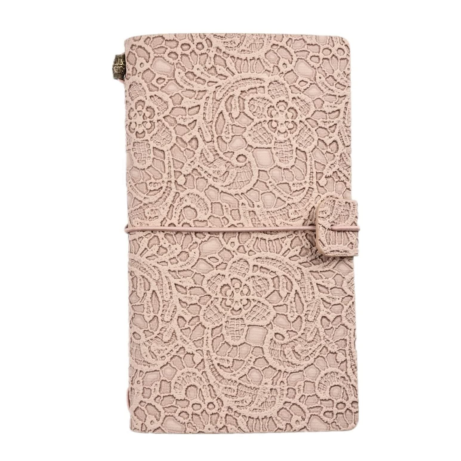 TUJAH A6 Refillable Leather Planner - Travel Journal Notebook with Embossed Cover, 192 Pages - Perfect Gift for Women, Girls, Mom & Daughter - Ideal for Daily Planning, Journaling & Travel Documentation (One Size, Color C)
