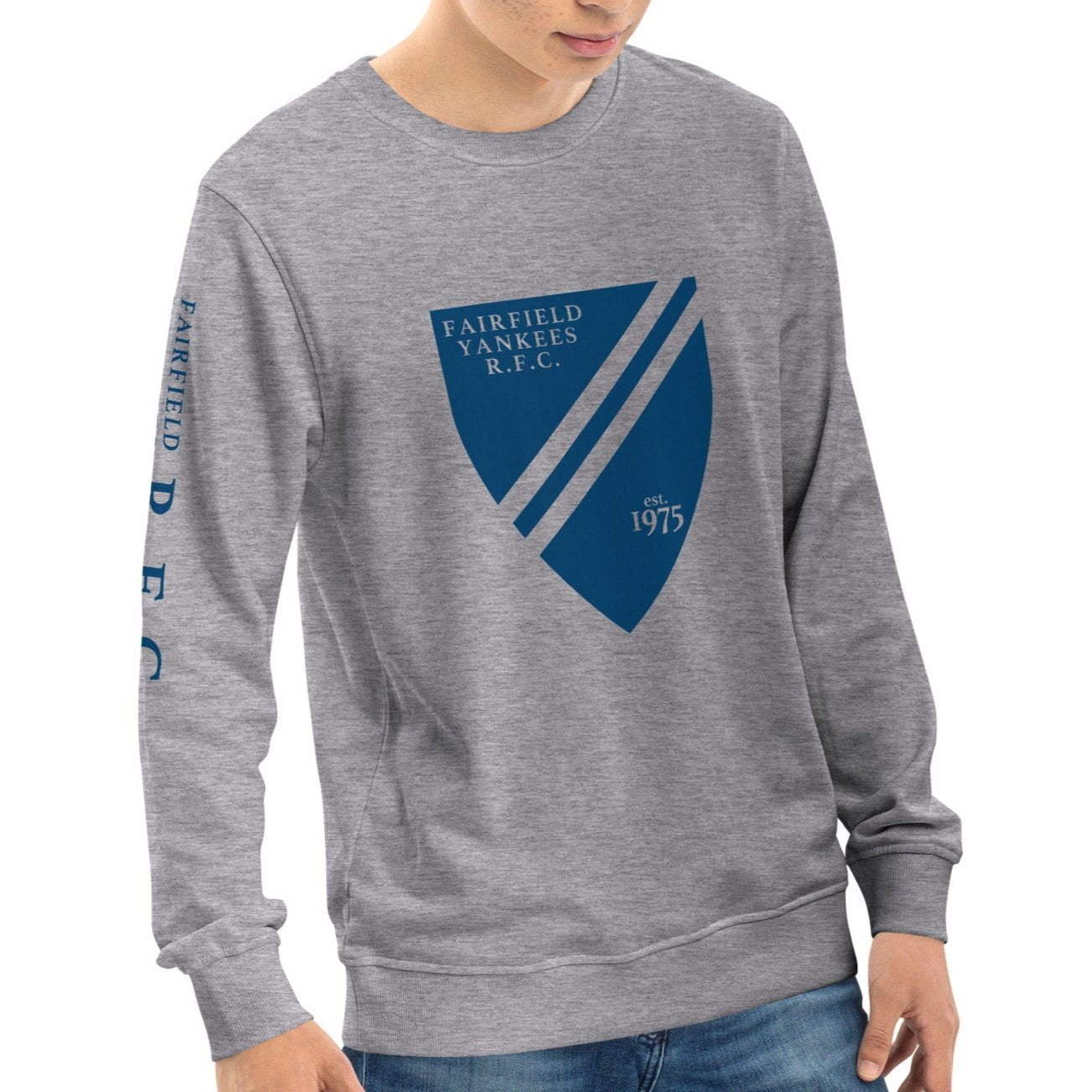 Fairfield Yankees RFC Retro Crewneck Sweatshirt - Vintage Rugby Style Pullover for Men & Women - Perfect for Casual Wear, Game Day & Street Fashion