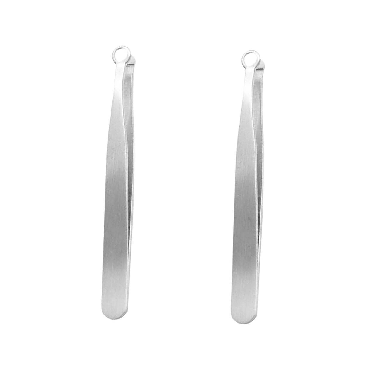 2pcs Stainless Steel Tweezers Set - Facial Hair Scissors, Nose Hair Trimmer & Eyebrow Tweezers for Precise Grooming - Perfect for Eyebrow Shaping, Nose Hair Removal & Facial Hair Trimming at Home or Salon