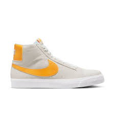Nike SB Zoom Blazer Mid Skateboarding Shoes - Summit White/Laser Orange - Comfortable & Durable for Streetwear & Skateboarding