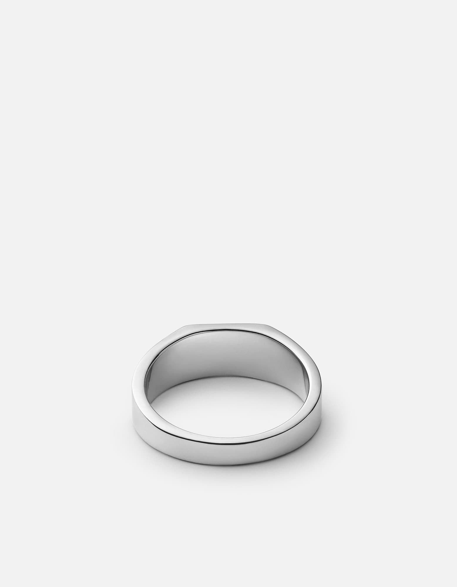 Geo Signet Diamond Pinky Ring - Sterling Silver Men's Jewelry for Formal & Casual Wear - Perfect for Weddings, Parties & Everyday Elegance