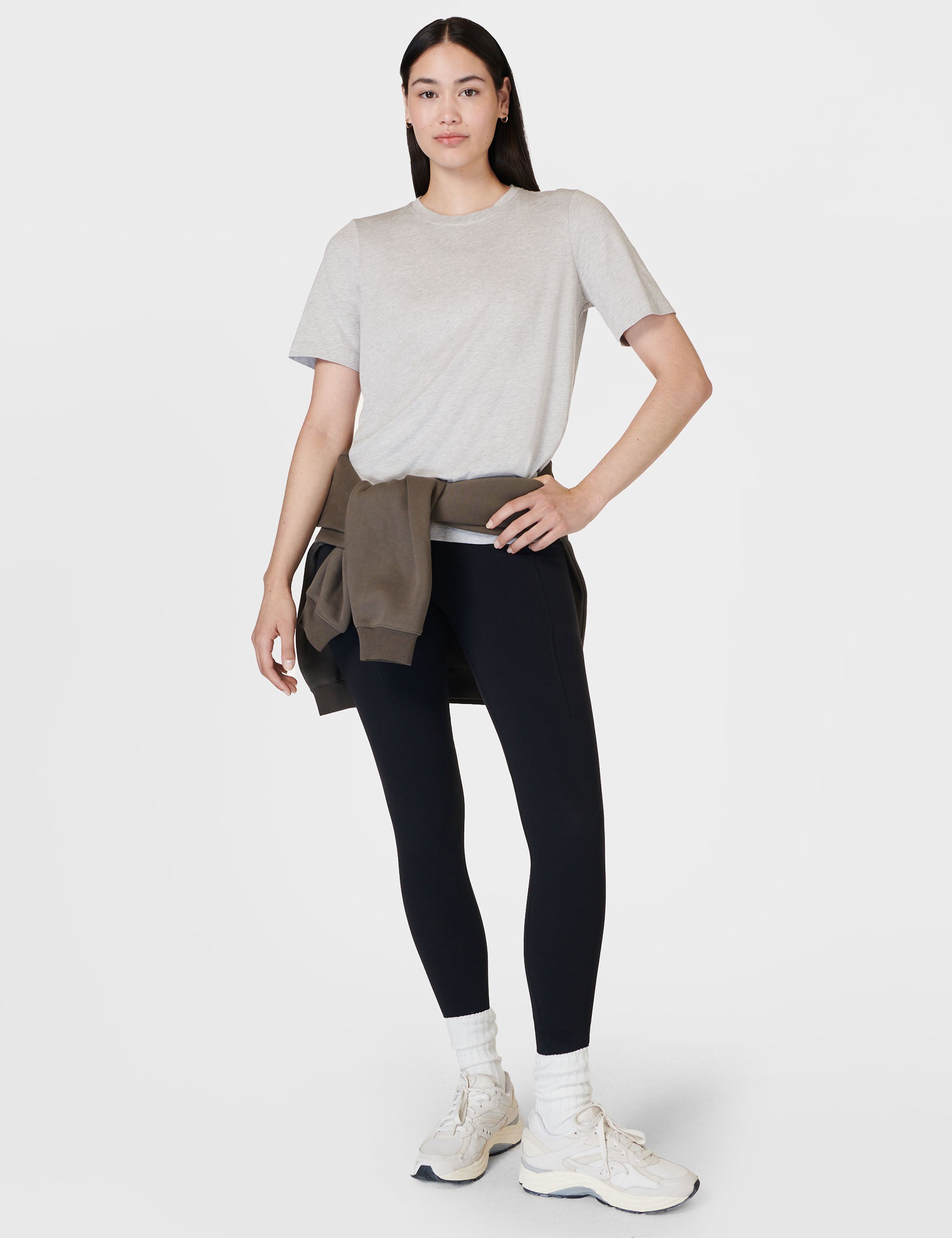 Premium Essential Crew Neck T-Shirt for Men & Women | Light Grey Marl | Soft Cotton Comfort | Casual & Layering Staple | Perfect for Everyday Wear, Gym & Outfits