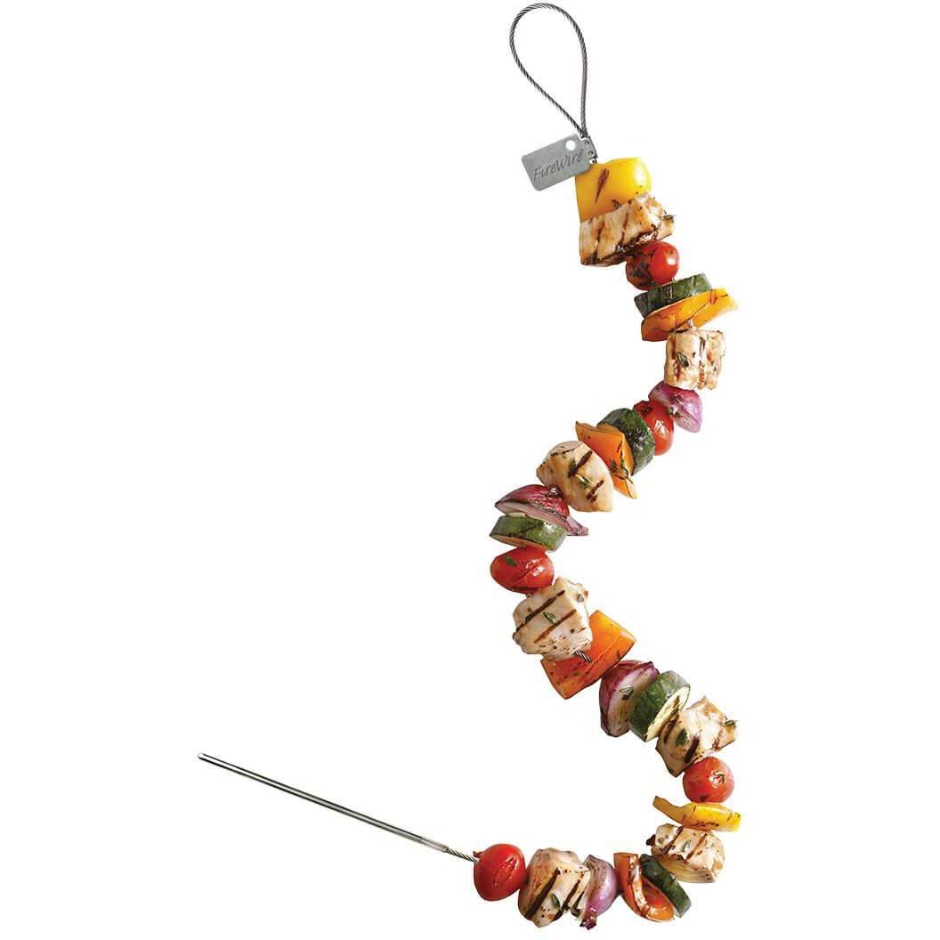Premium Big Green Egg Flexible Skewers - 6-Piece Stainless Steel BBQ Grilling Set for Vegetables, Meat & Seafood | Perfect for Outdoor Cooking, Camping & Backyard Parties