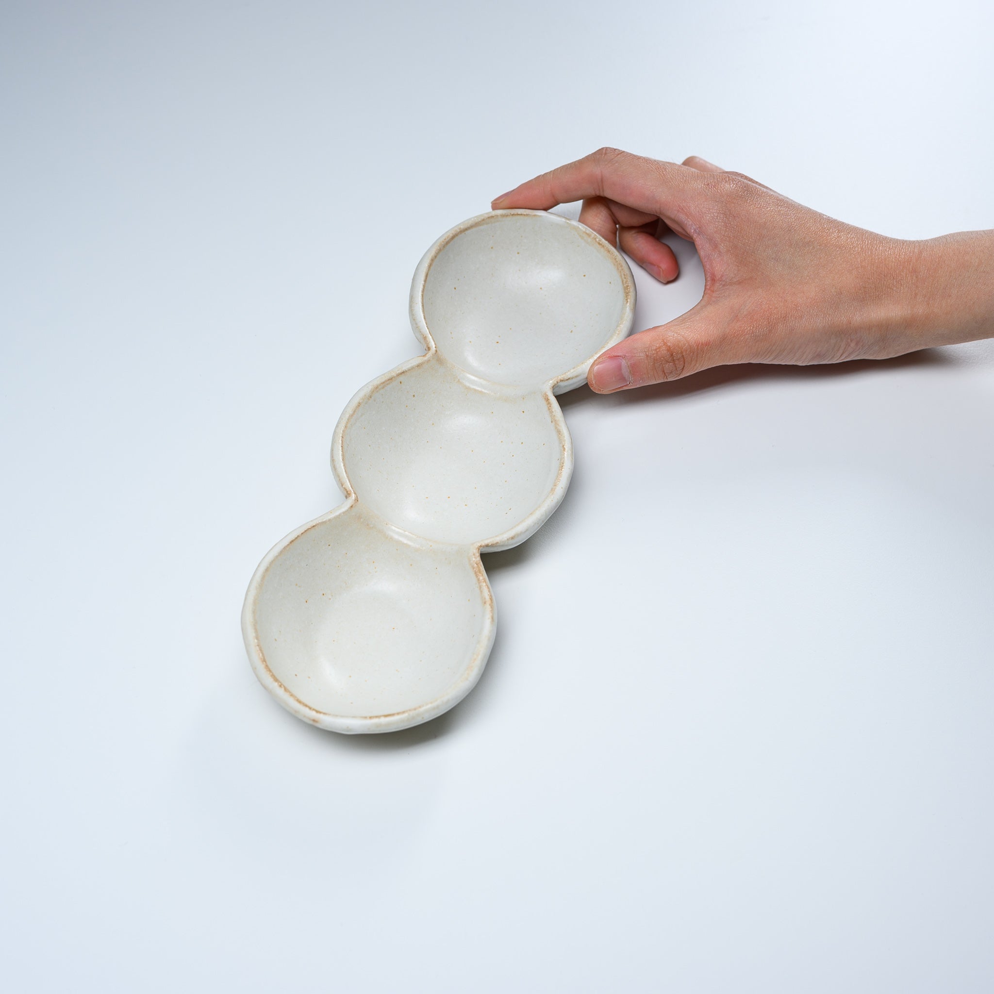 Wakasama Kiln Kinari Trio Sauce Dish Set - Handcrafted Japanese Ceramic Bowls for Soy Sauce, Dipping & Condiments | Perfect for Sushi, Ramen & Asian Dining