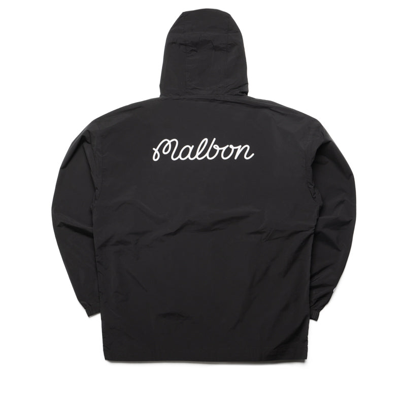 Malbon Golf Evergreen Nylon Anorak Jacket - Waterproof Windbreaker for Men & Women - Perfect for Golfing, Hiking & Outdoor Adventures (Black)