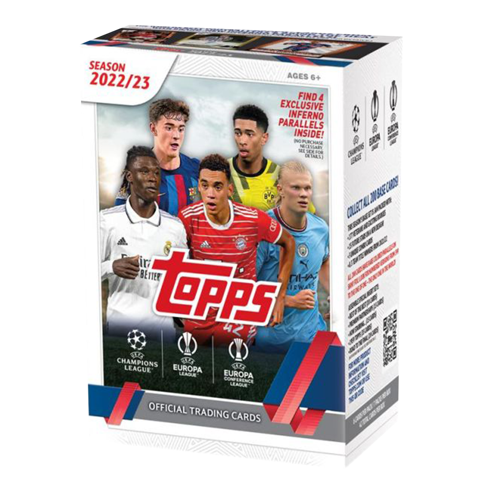 2023 Topps UEFA Club Competitions Soccer Trading Cards Value Box - Collectible Football Cards for Fans & Players - Perfect for Gifts, Trading, and Game Nights