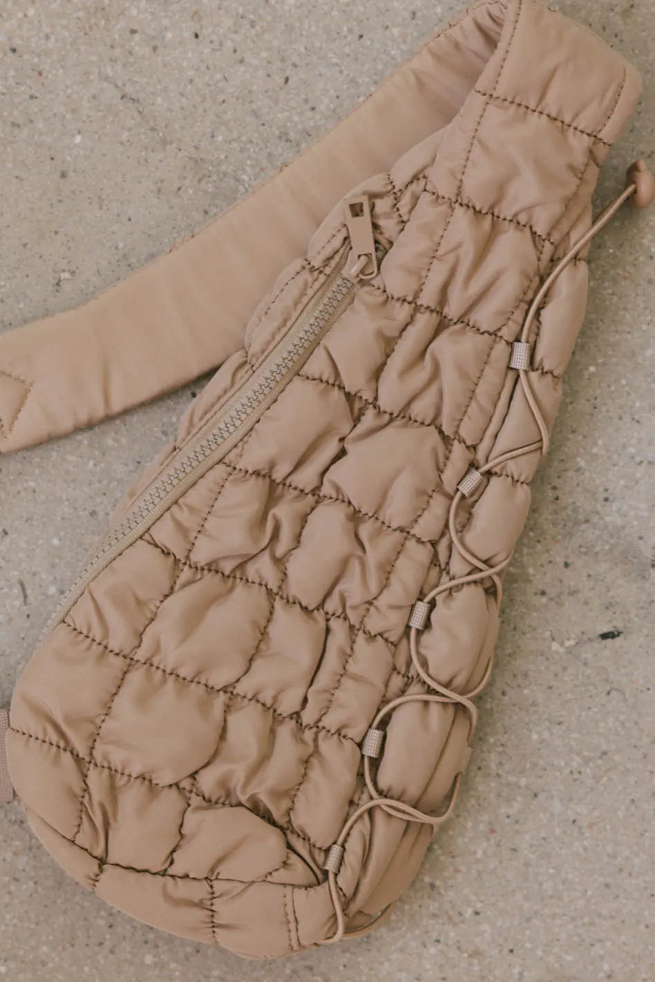 Stylish Aliyah Quilted Sling Bag in Tan - Trendy Crossbody Purse for Women | Perfect for Travel, Shopping & Everyday Use