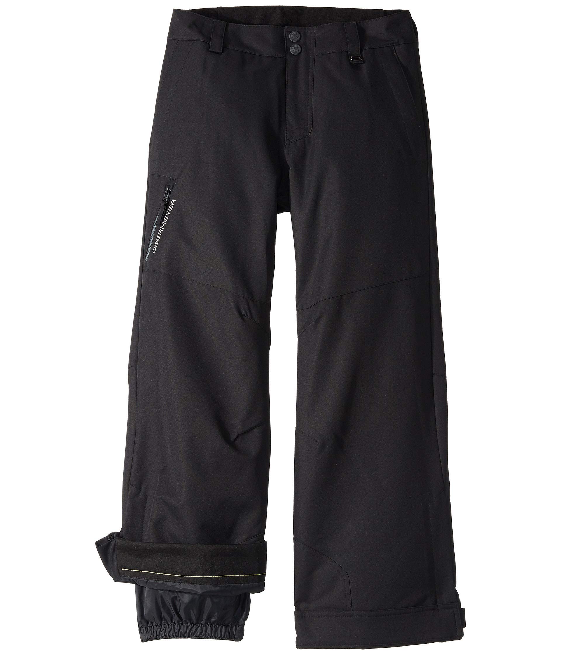 Obermeyer Boys' Brisk Pants - Waterproof Snow Pants for Kids (Size XS 6/7) - Black Winter Ski Pants for Outdoor Activities & Cold Weather Play