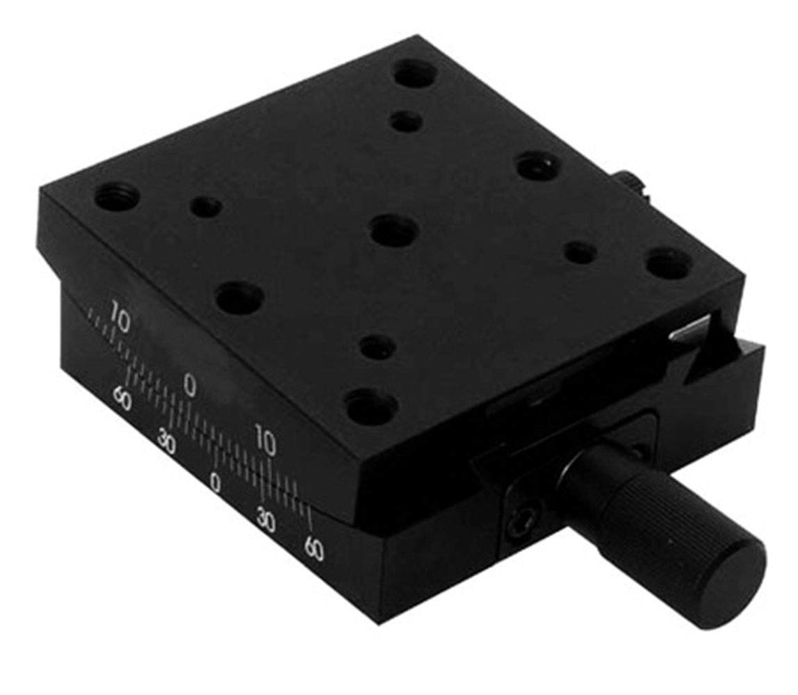 Precision Manual Angle Table with Worm Gear Structure - Adjustable Goniometer Stage for Optical Positioning & Sliding Applications | Ideal for Laboratory, CNC Machining, and Laser Alignment