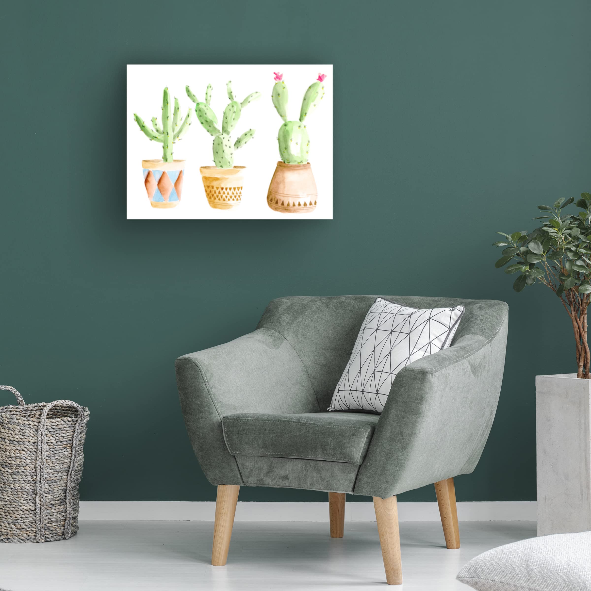 Regina Moore 'Patterned Pots I' Canvas Wall Art - Modern Home Decor for Living Room, Bedroom & Office - Trademark Fine Art