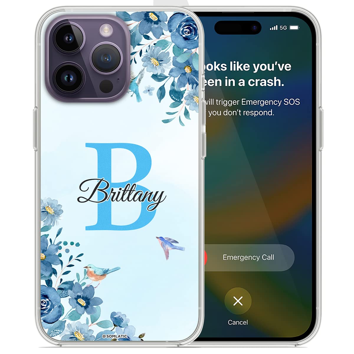 Personalized Monogram Custom Phone Case with Initials - Unique Name Birthday Christmas Gift for Women & Girls - Compatible with iPhone 16/15/14/13/12/11/XR/X/XS/8/7 Plus/Mini/Pro Max - Perfect for Everyday Use, Special Occasions & Gift Giving