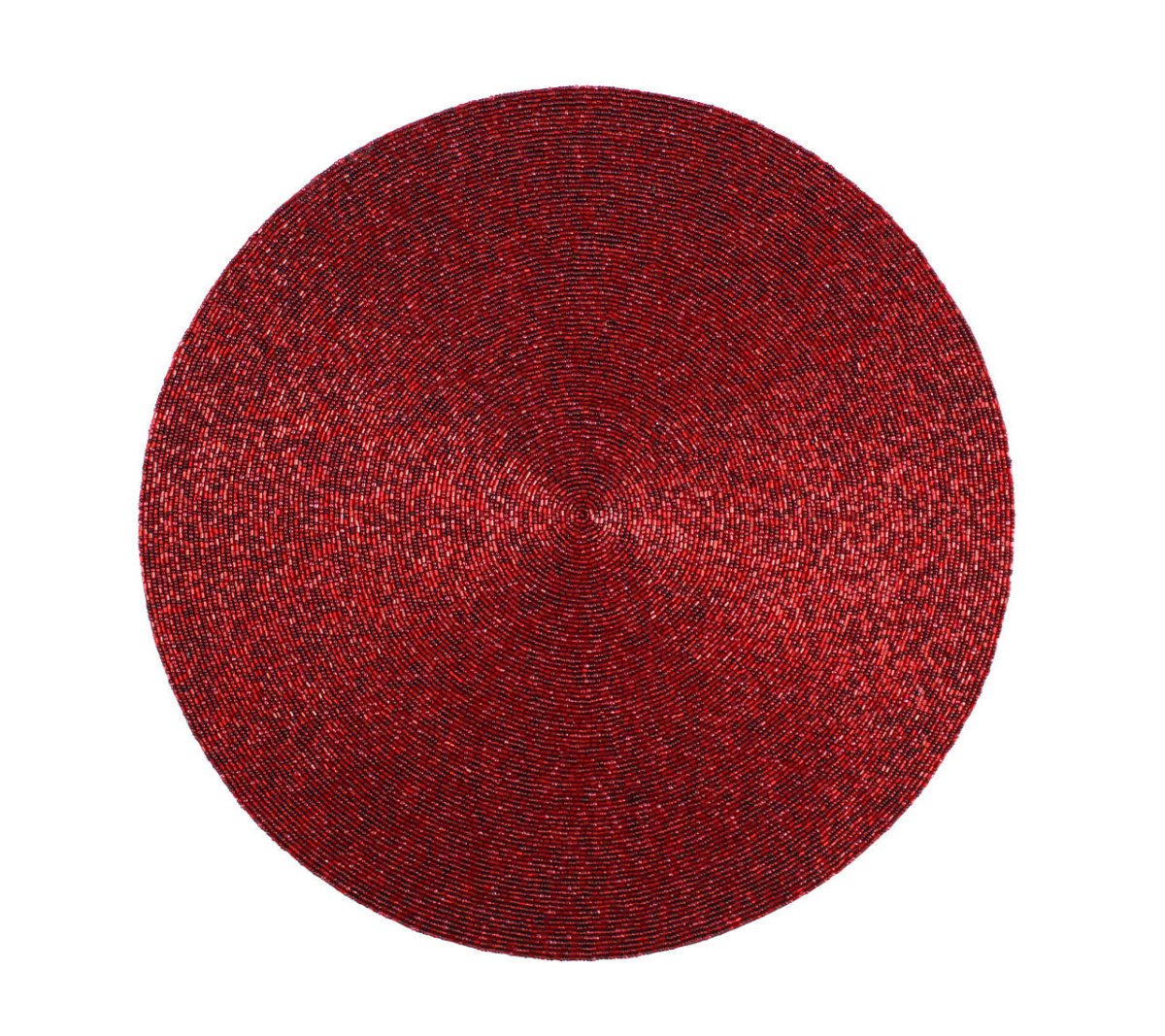 Red Confetti Placemats Set of 4 - Waterproof Round Table Mats for Dining, Parties & Home Decor - Perfect for Christmas, Thanksgiving & Everyday Use