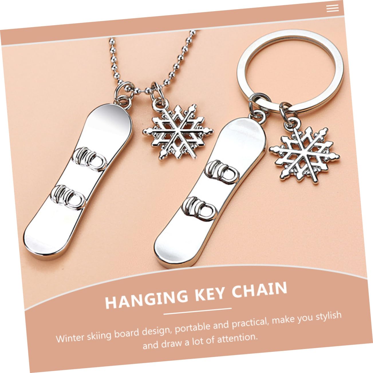 GAROZATION 20 Pcs Zinc Alloy Ski Keychain - Adorable Winter Sports Pendant for Backpacks, Luggage & Gift Giving (Skiing, Snowboarding, Christmas Decor)