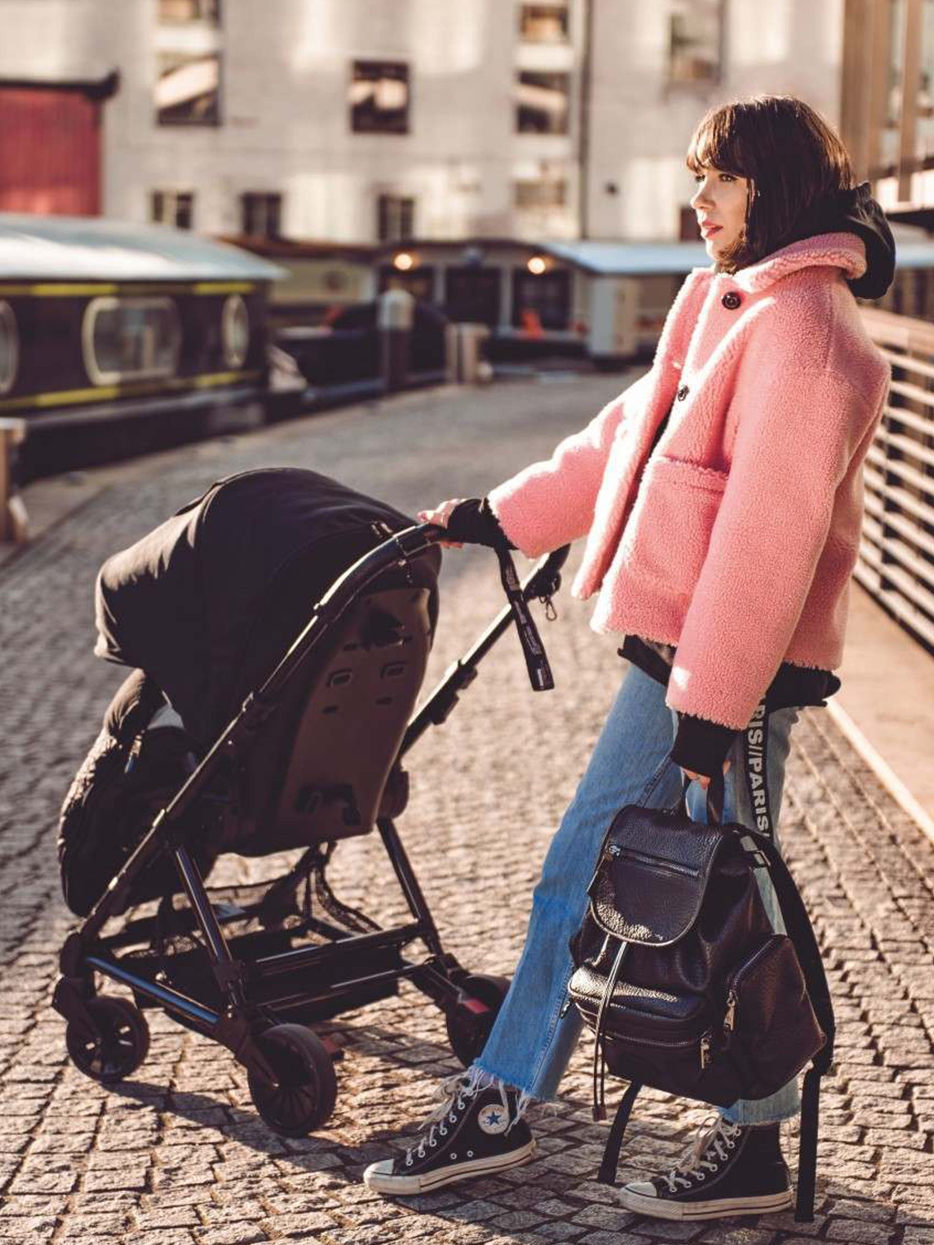 Black Baby Kaspar Changing Backpack (34cm) - Perfect for Diaper Changes On-The-Go, Travel & Parenting Essentials Storage