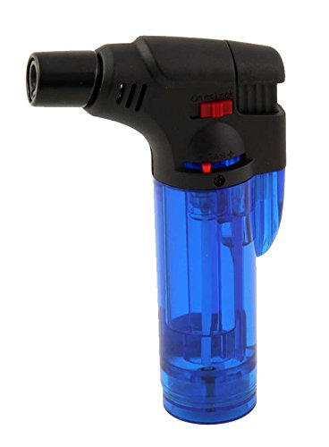 GStar® TorchZilla Series Windproof Jet Flame Butane Torch Lighter - Blue | Refillable Lighter for Cigars, Cooking, Camping & Outdoor Use