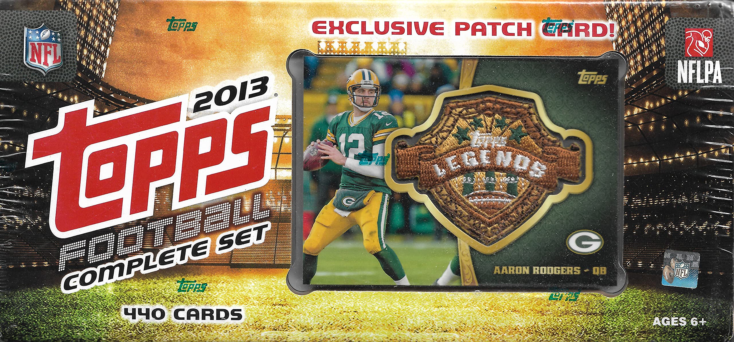 2013 Topps NFL Football Complete Set - 440 Factory Sealed Trading Cards with Exclusive Aaron Rodgers Patch | Perfect for Collectors, Investors & Fantasy Football Fans | Display, Trade or Gift for Sports Enthusiasts