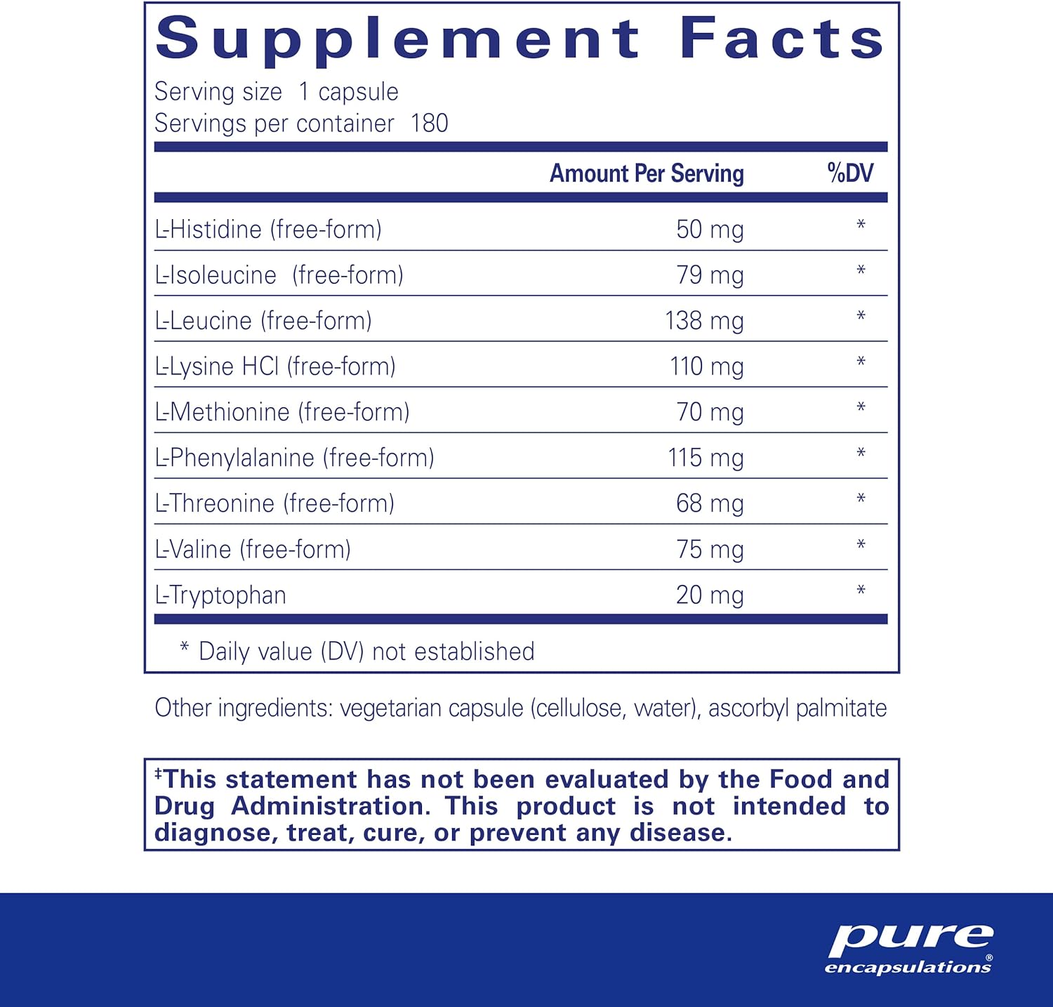 Pure Encapsulations Essential Aminos - Premium Amino Acid Supplement for Muscle Recovery & Energy Support | Ideal for Athletes, Fitness Enthusiasts & Active Lifestyles