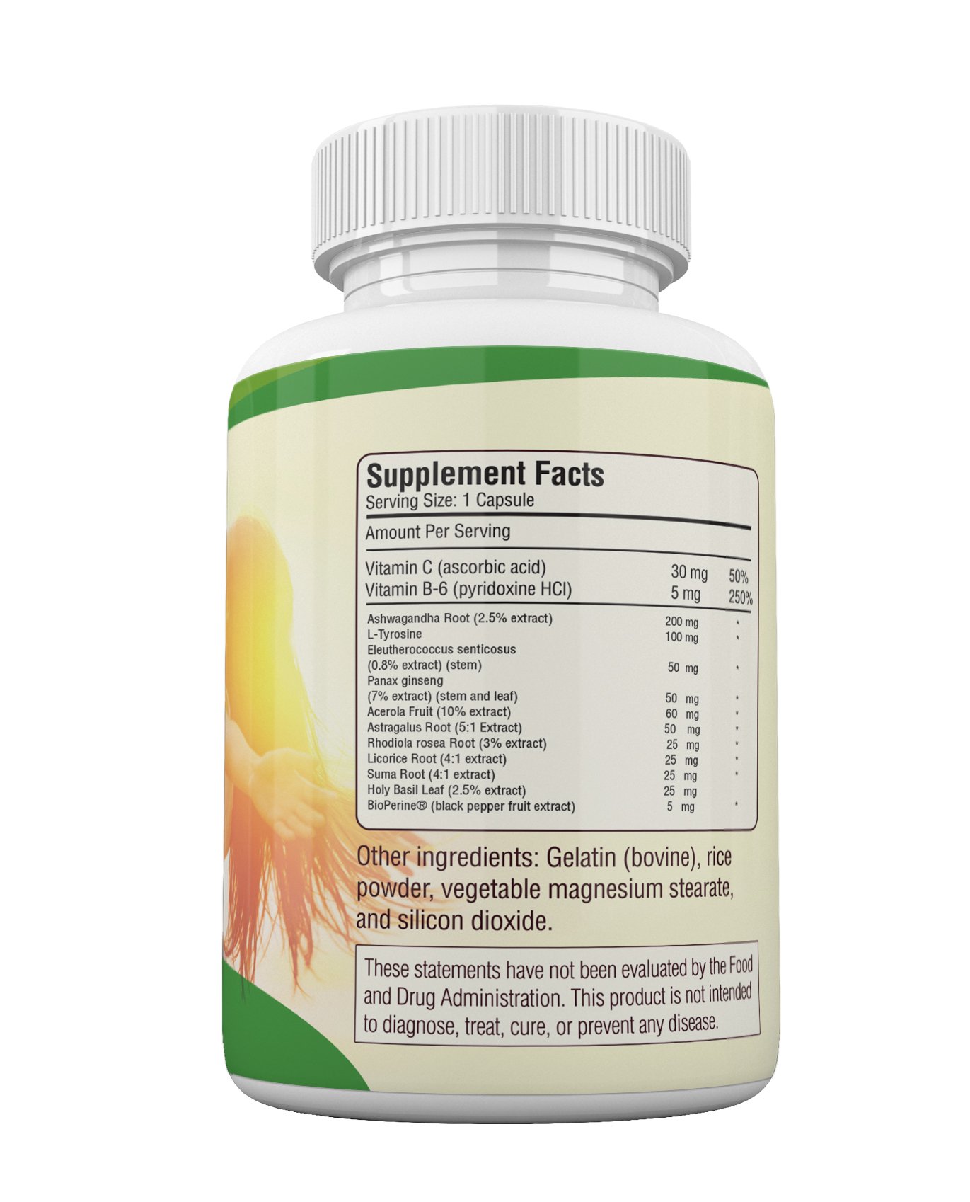Premium Adrenal Fatigue Support Supplement with Rhodiola Rosea, L-Tyrosine, Panax Ginseng & Holy Basil - Cortisol Balance Complex for Stress Relief & Natural Energy Boost - Supports Healthy Stress Response & Fatigue Recovery for Busy Professionals & Students