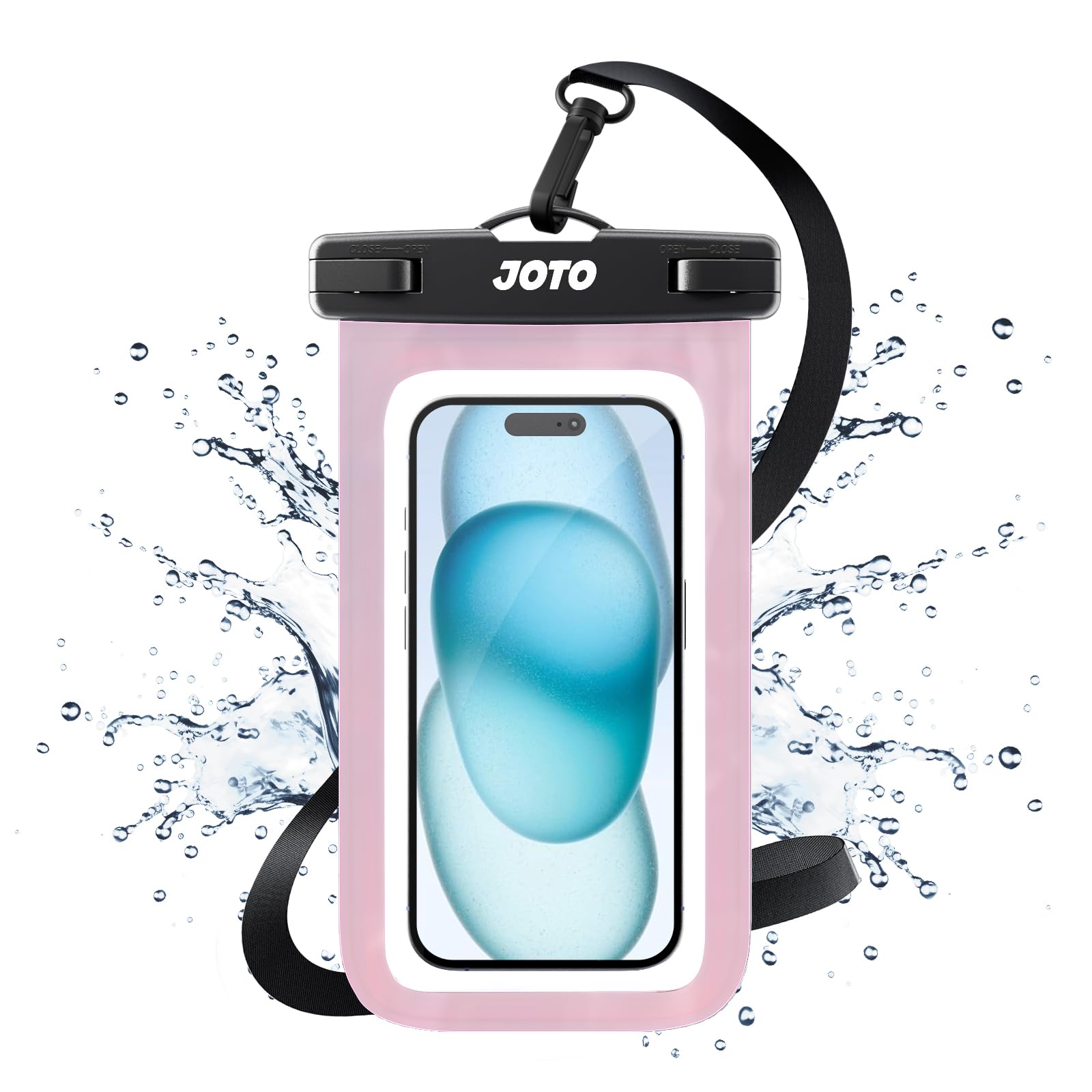 JOTO Universal Waterproof Phone Case - IPX8 Certified Dry Bag for iPhone 16/15/14/13/12/11 Pro Max/XR/X/8/7/6S Plus/SE, Samsung Galaxy S23/S22/S21/S20+/Note, Pixel & 7
