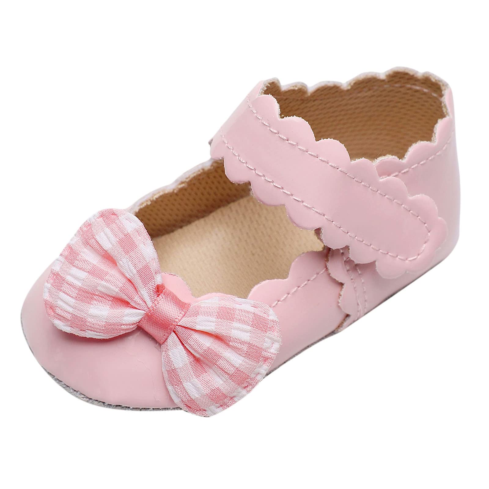 Baby Girls' First Walkers Shoes - Soft Sole Ruffled Bowknot Sandals for Toddlers | Princess Style Cute Cat Design | Perfect for First Steps, Outdoor Play & Special Occasions
