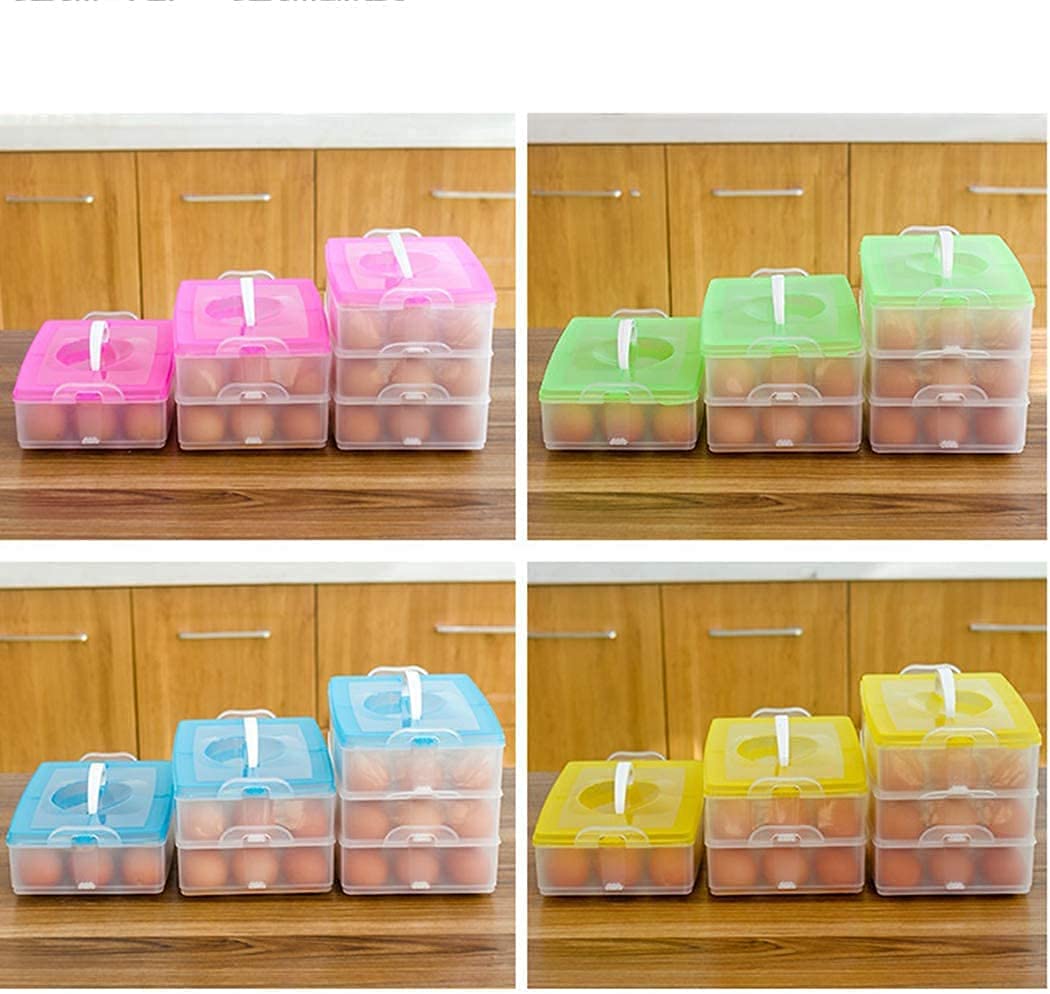 EMORSKY 36 Egg Storage Container - Portable Refrigerator Organizer with Lid, Plastic Sealed Food Storage Box for Kitchen & Fridge (36 Grid) | Perfect for Camping, Picnics & Home Organization