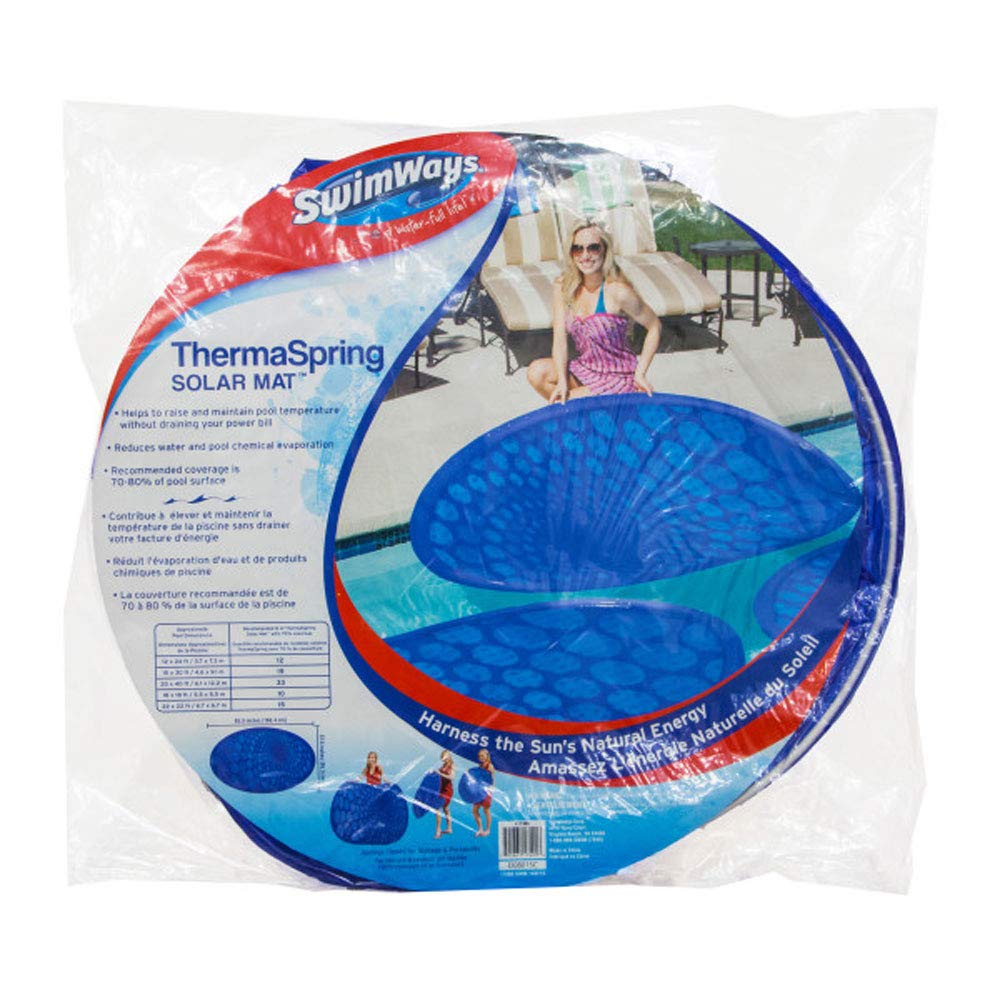 SwimWays ThermaSpring Solar Mat - Floating Pool Lounge for Relaxation, Sunbathing & Comfort | Perfect for Backyard Pools, Lakes & Beach Vacations