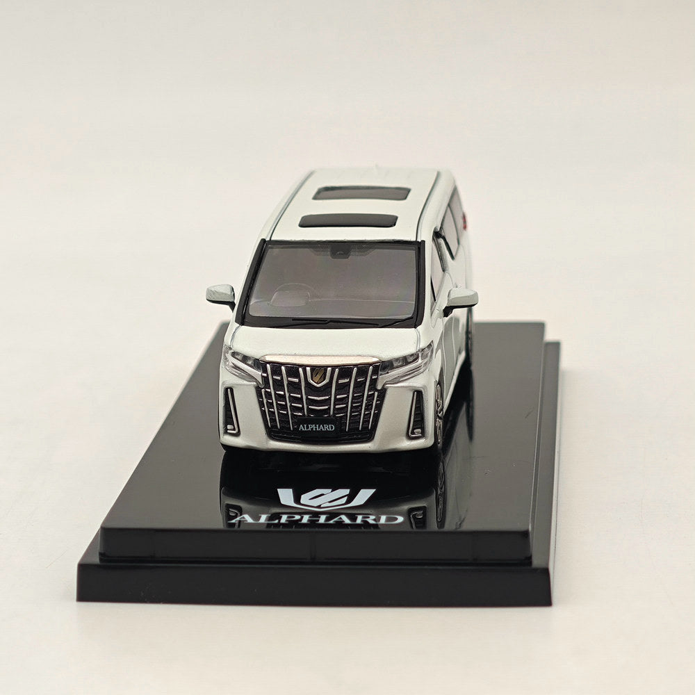 1/64 Scale Hobby Japan Toyota Alphard (H30W) Diecast Model Car with Sunroof - White Pearl Crystal Shine - Collectible Miniature Vehicle for Display, Gifts & Car Enthusiasts