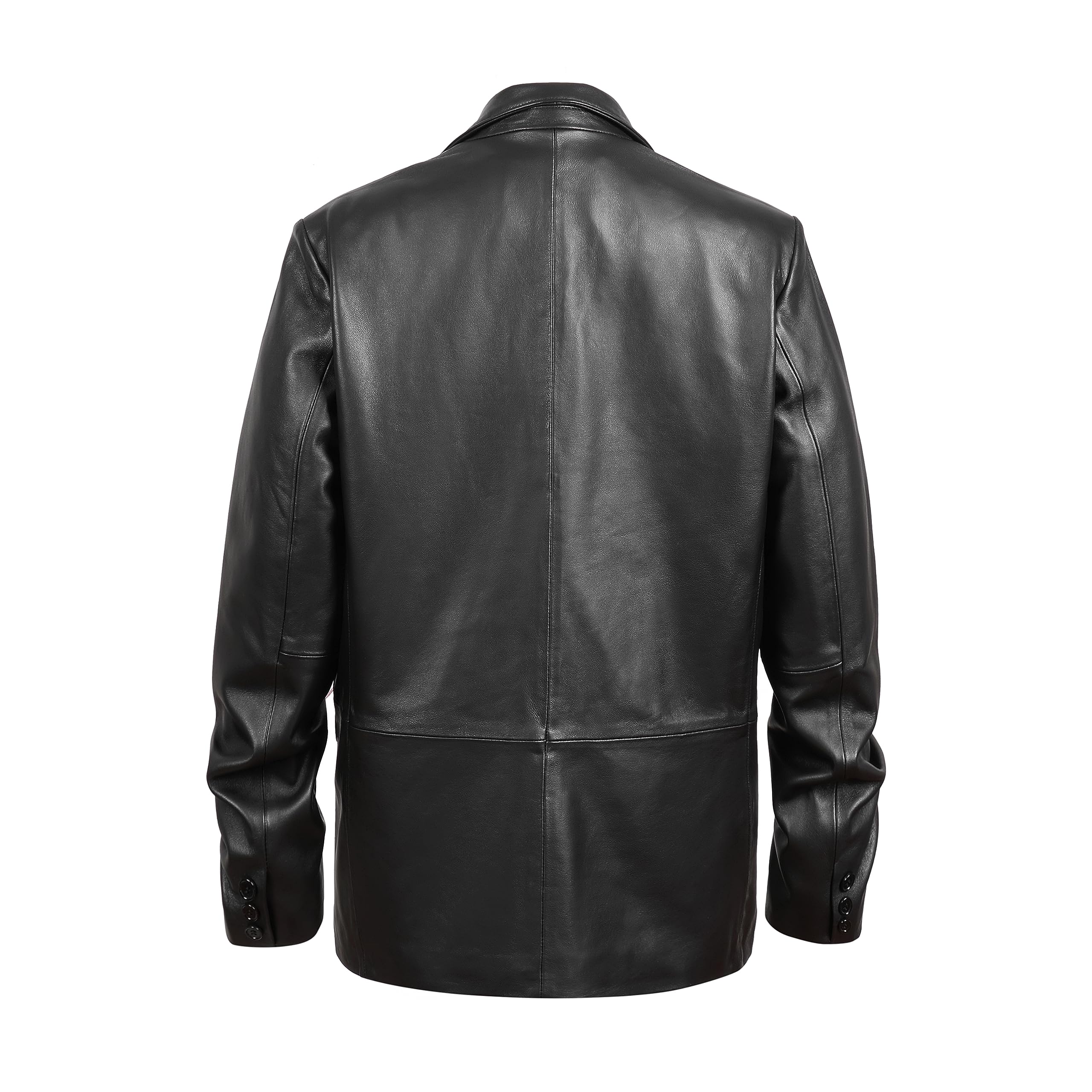 Premium Lamb Skin Leather Blazer for Men - Imported Genuine Leather Jacket - Formal & Business Attire - Perfect for Office, Weddings & Special Occasions