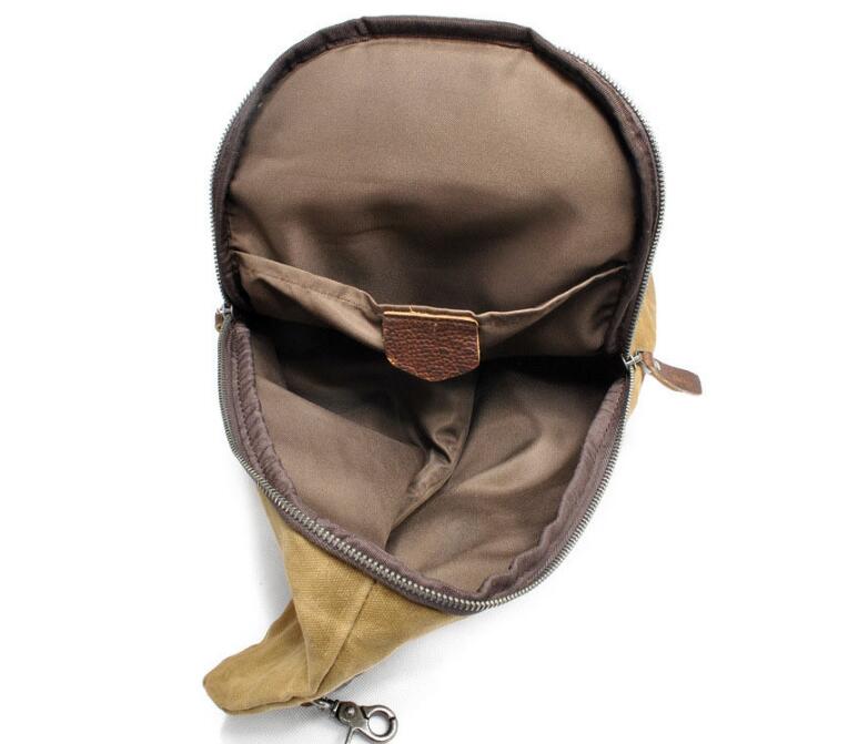 Durable Canvas Chest Bag for Men - Grey, Green & Black Options - Perfect for Travel, Hiking & Everyday Use
