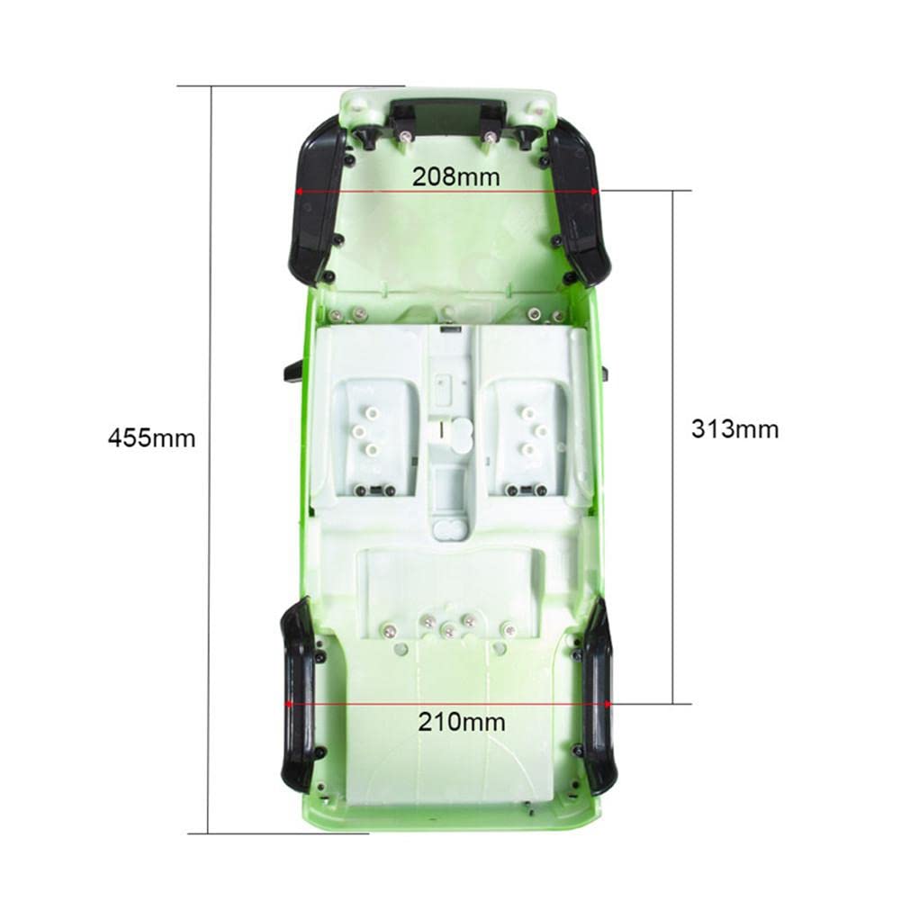 1/10 Scale RC Car Body Shell - 313mm Wheelbase Wrangler JK Rubicon 4 Door Hard Body Kit for Axial SCX10 90046 90047 RGT EX86100 RC Crawler | Off-Road Adventure & Rock Crawling Accessory