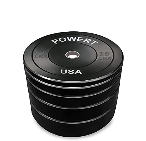 2-Inch Olympic Barbell Bumper Plates Pair - 5lb/10lb/15lb/25lb/35lb/45lb Weight Plates with Steel Ring Insert for CrossFit, Weightlifting & Strength Training - Perfect for Home Gym & Commercial Fitness Centers