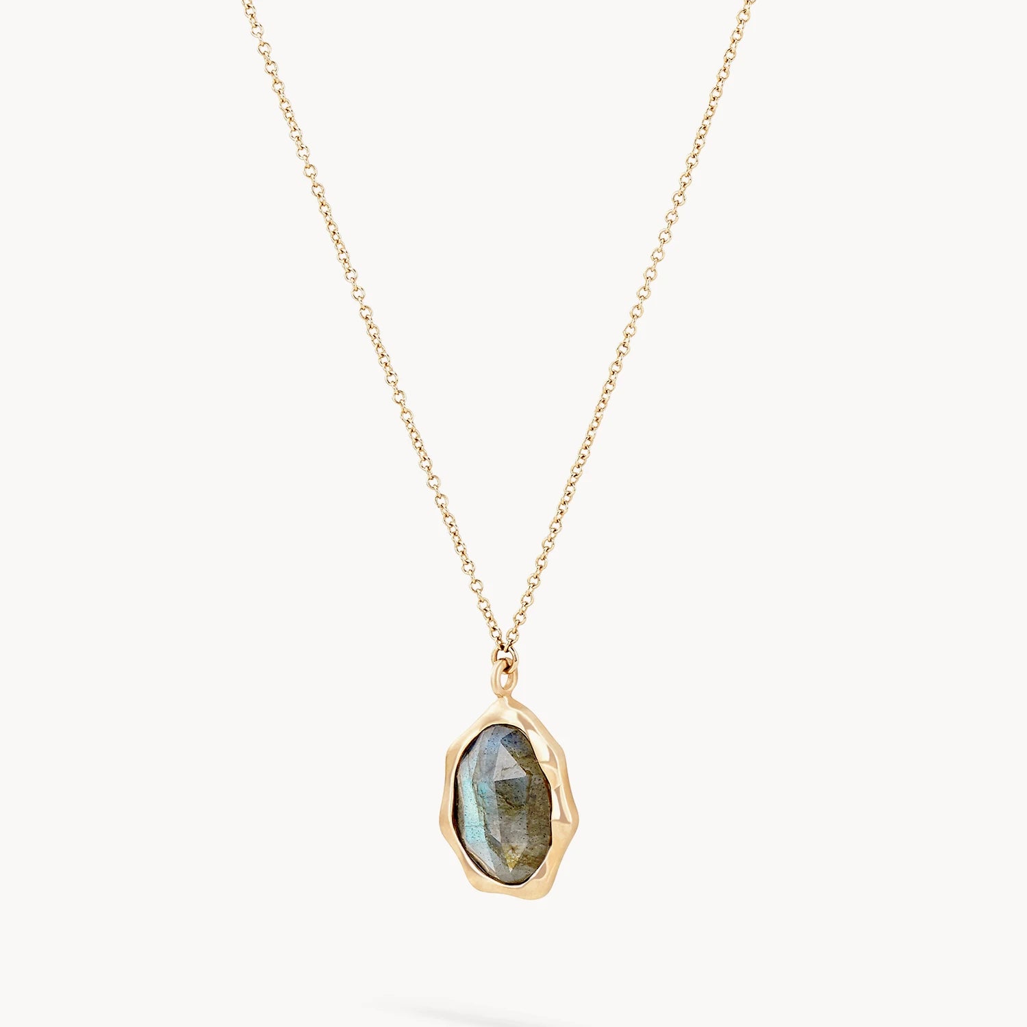 Labradorite Mood Necklace – Genuine Stone Jewelry for Emotional Balance & Healing | Perfect for Meditation, Yoga & Stress Relief