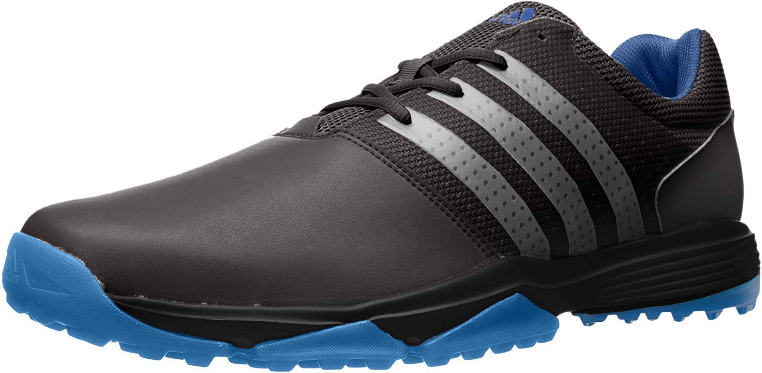 adidas Men's 360 Traxion Spiked Golf Shoes - Lightweight Comfort for Walking 18 Holes | Waterproof Golf Footwear for Men | Perfect for Course Play & Practice Rounds