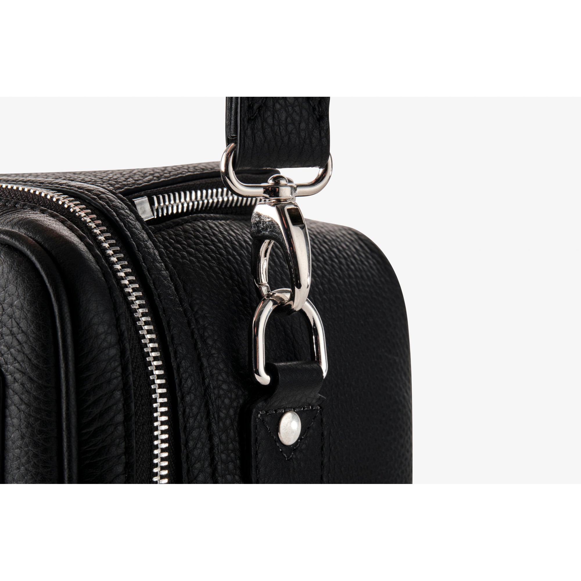Oberwerth LSI Leo Correspondent Bag - Premium Leather Briefcase for Business Professionals, Black | Perfect for Office, Travel, and Daily Commute