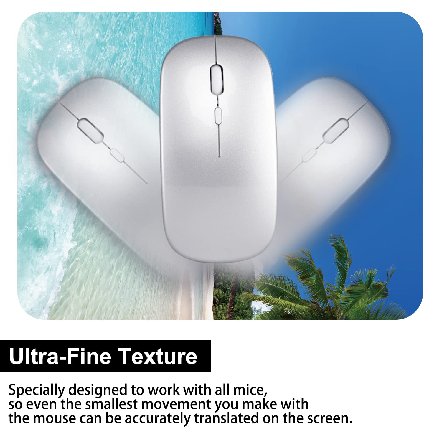 Audimi Small Mouse Pad 6 x 8 Inch - Mini Thick Non-Slip Mouse Pad for Laptop & Wireless Mouse - Portable, Washable Office & Travel Accessory - Perfect for Home, Work, Gaming & Beach Use