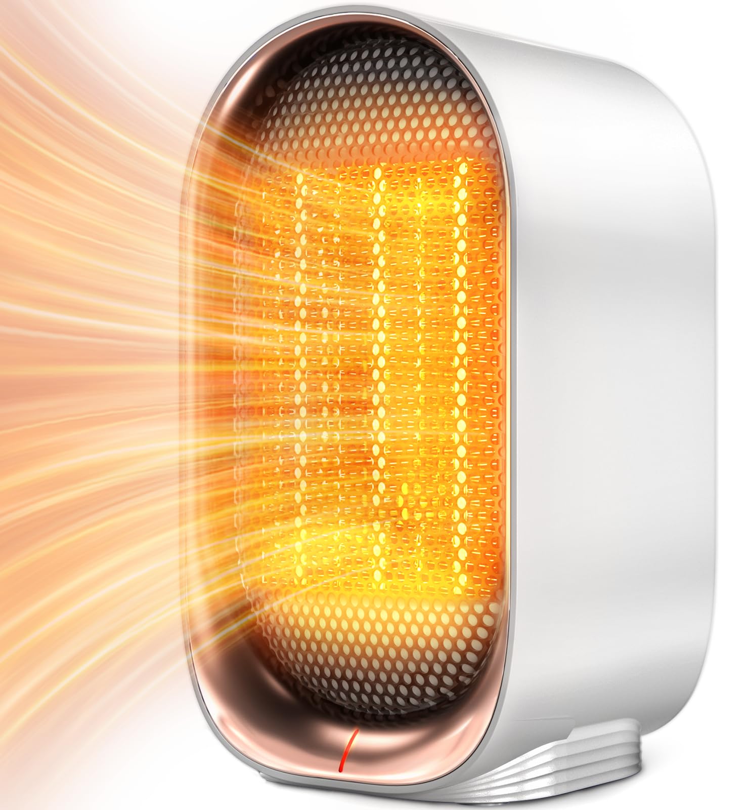 Energy Efficient Electric Heater - Portable Mini Space Heater for Indoor Use | Safe Ceramic Heater with Overheat & Tip-Over Protection | Perfect for Office, Home, Garage & Patio | Fast Heating Desk Heater for Winter Comfort