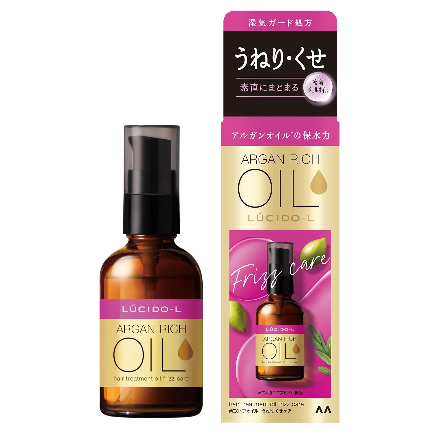 Lucido L Argan Rich Hair Treatment Oil - 60ml Moroccan Argan Oil for Frizzy, Dry & Damaged Hair - Hydrating Hair Care for Smooth & Shiny Hair - Perfect for Daily Use & Salon Treatments