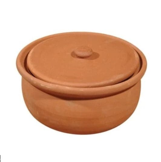 Premium Terracotta Clay Cooking Pots Set of 2 - Traditional Unglazed Earthenware for Stovetop & Oven Use - Perfect for Stews, Soups, and Authentic Ethnic Cuisine