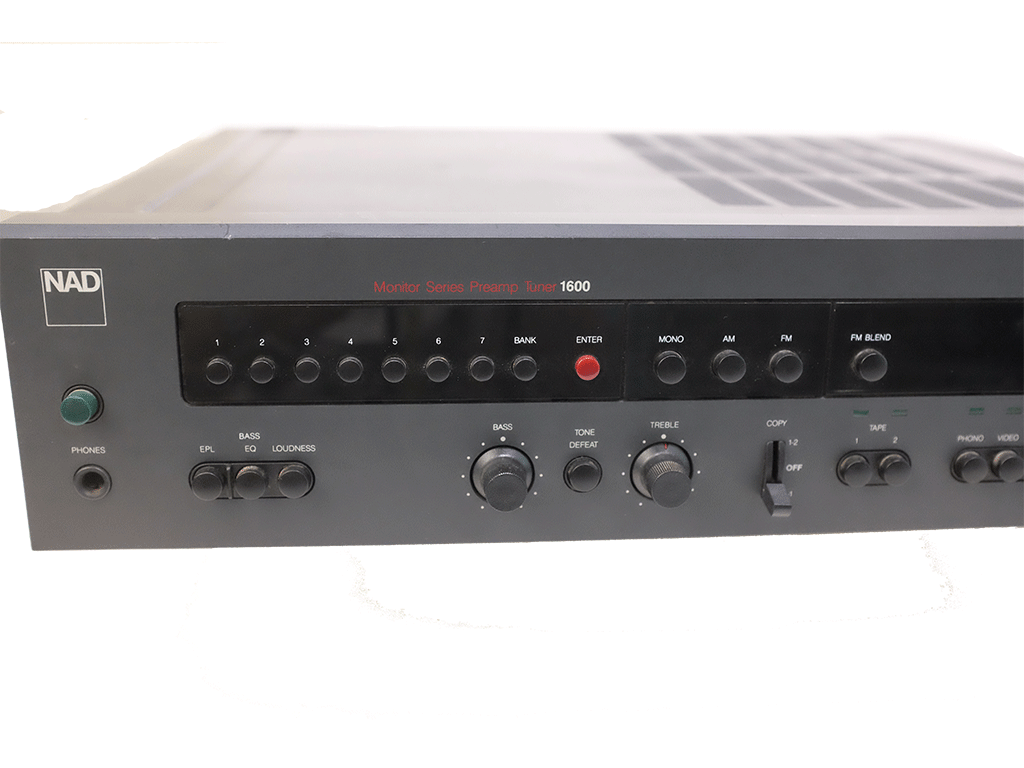 NAD 1600 Preamplifier with Tuner & MM/MC Phono Input - High-End Audio Pre Amp for Vinyl Records & Home Theater Systems - Perfect for Audiophiles & Music Enthusiasts