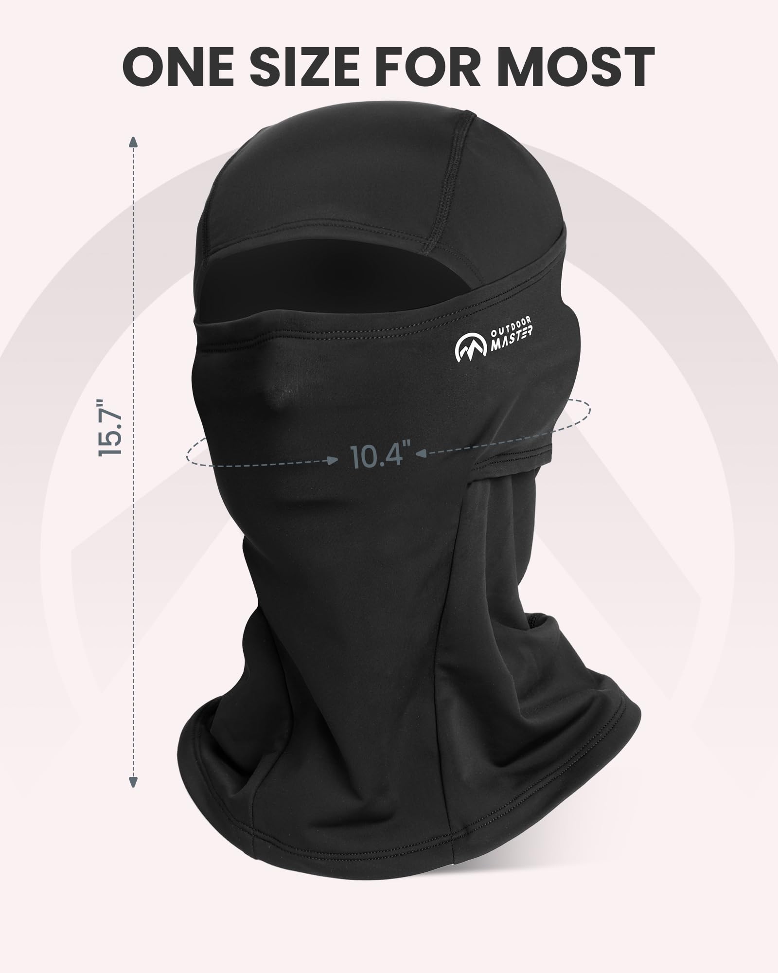 OutdoorMaster Neck Gaiter Ski Mask for Men & Women - Soft Winter Scarf Face Cover, Windproof & Breathable UV Protection for Skiing, Snowboarding, Hiking & Outdoor Activities