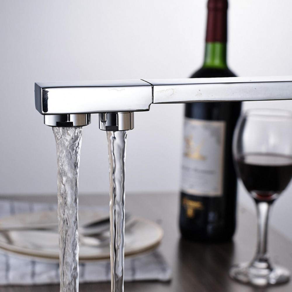 Bright Chrome Kitchen Faucet with Pure Water Spout - Single Hole Deck Mounted Vessel Sink Mixer Tap for Drinking Water | Perfect for Modern Kitchens, Bar Sinks & RVs