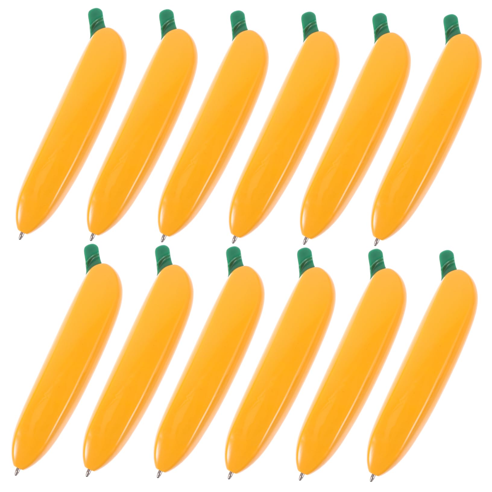 12pcs Banana Ballpoint Pens - Fun & Portable Writing Pens for Kids, Unique Household Office Supplies, Multi-Function Smooth Writing - Perfect for School, Home, Office & Gift Giving