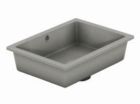 Premium Undermount Solid Surface Sink - Glossy Natural Concrete Finish for Modern Kitchen & Bathroom | Durable, Easy to Clean, Stain-Resistant | Perfect for Contemporary Home Renovation