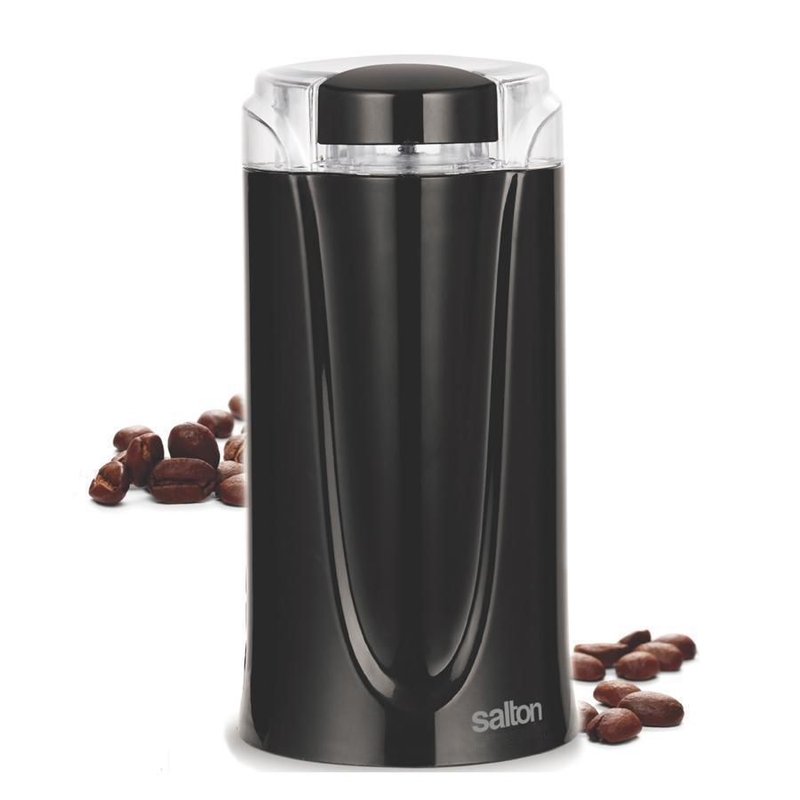 Premium SALTON CG1990BK Electric Coffee Grinder for Beans, Spices & Herbs - Perfect for Home Kitchens & Coffee Shops