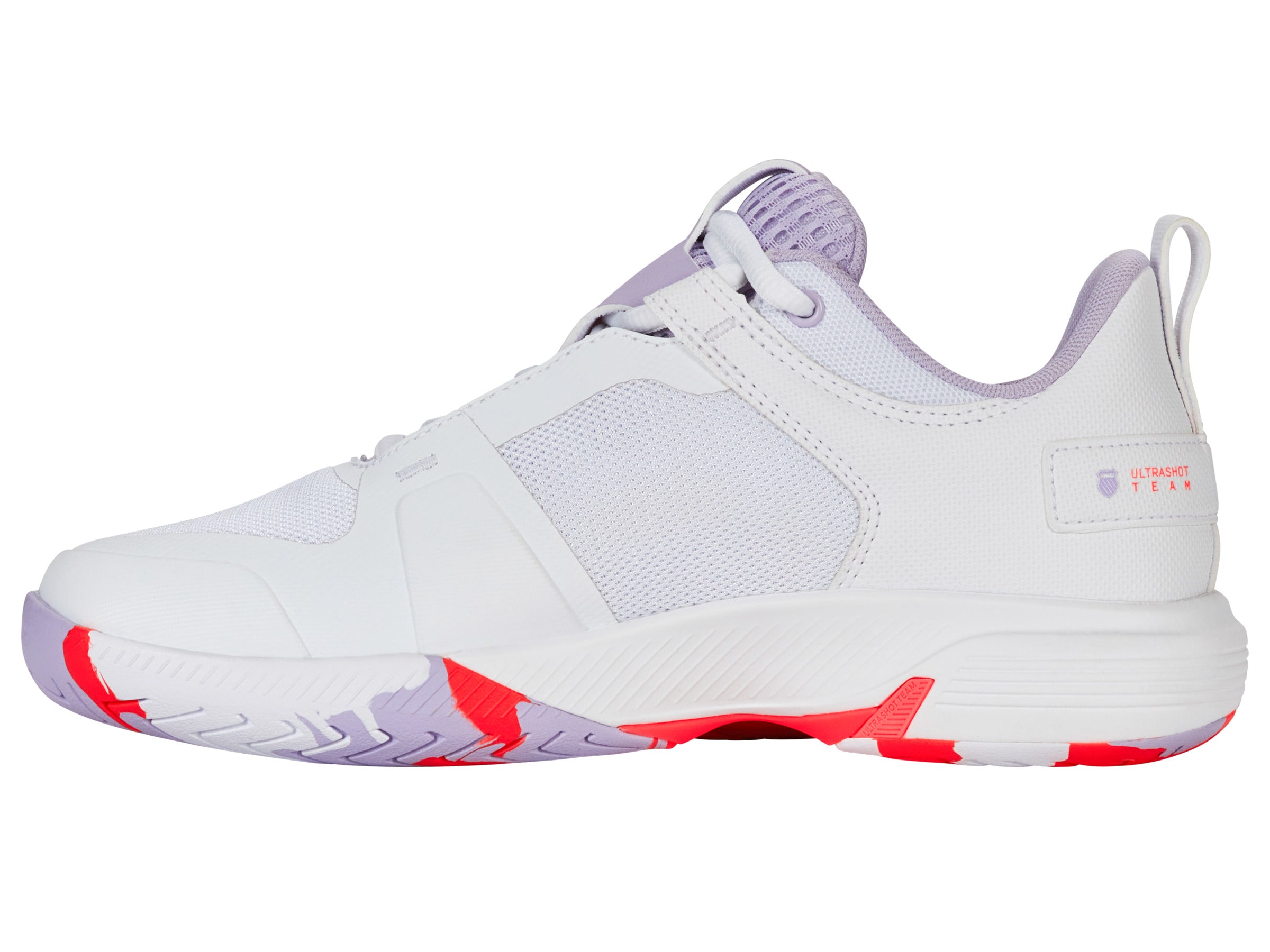 ULTRASHOT TEAM Basketball Shoes for Men - White/Orchid Petal/Neon Blaze - High Performance Court Sneakers for Basketball, Training & Gym Workouts