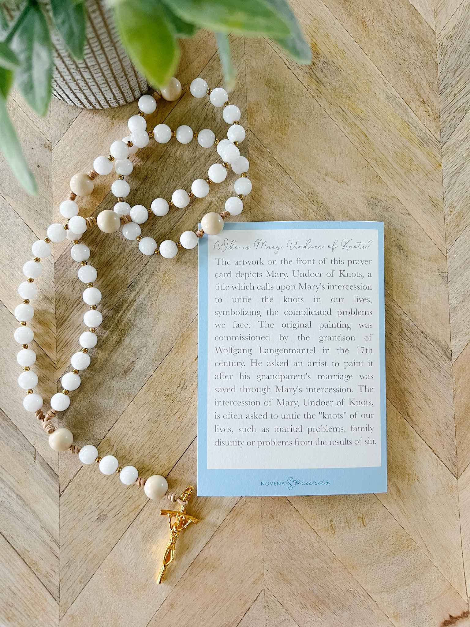 Our Lady Undoer of Knots Prayer Card - Catholic Devotional Card for Faith & Comfort - Perfect for Prayer, Meditation & Gifts
