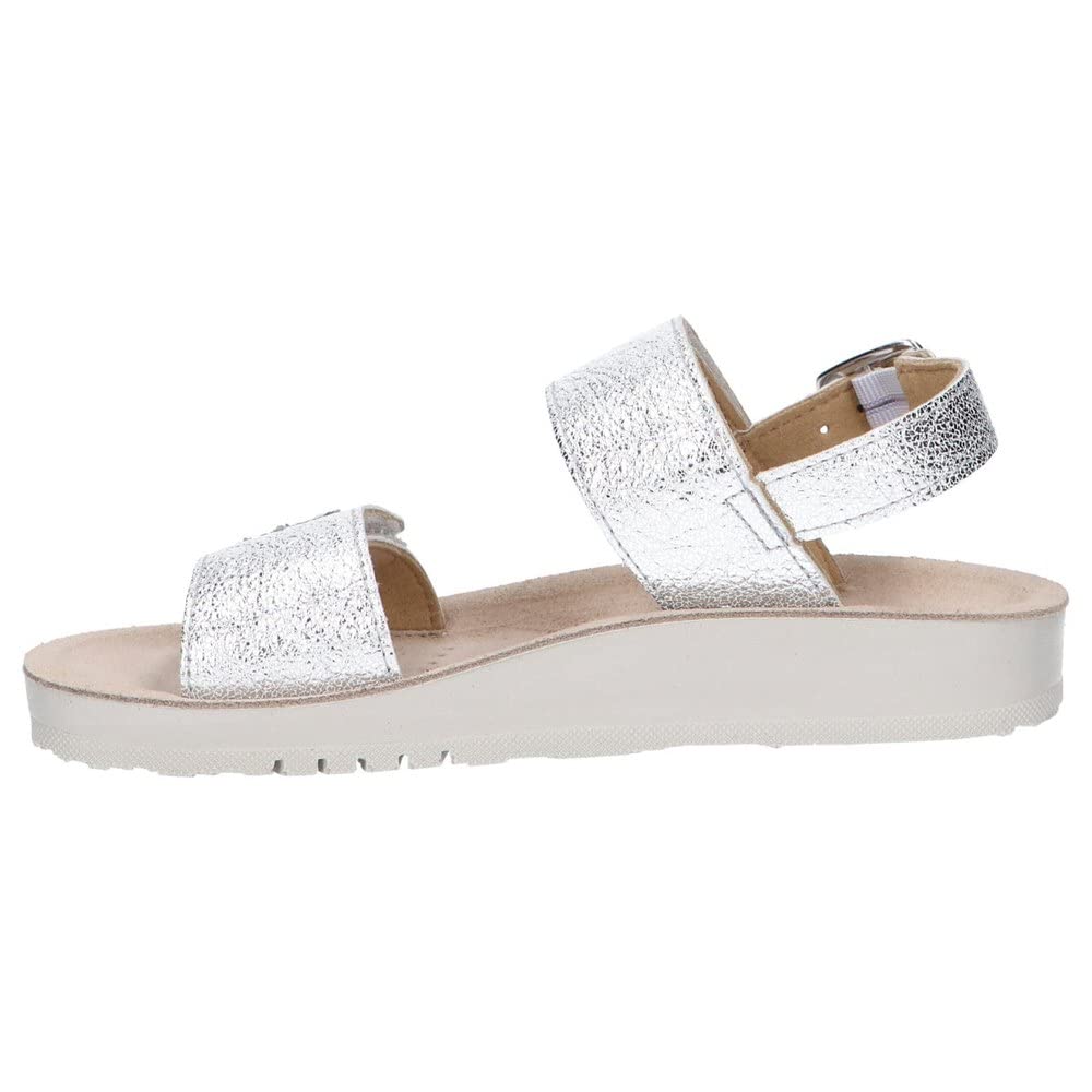 Geox Costareig 1 Girls' Sandals - Silver Toddler/Little Kid Shoes Size 31 (US 13) - Comfortable Summer Beach & Playground Footwear for Active Kids