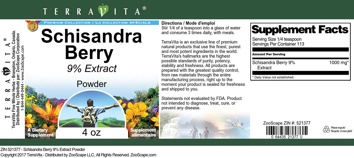 Organic Schisandra Berry 9% Powder (4 oz, 2-Pack) - USDA Certified, Antioxidant-Rich Superfood for Immune Support & Stress Relief - Perfect for Smoothies, Teas, and Wellness Drinks